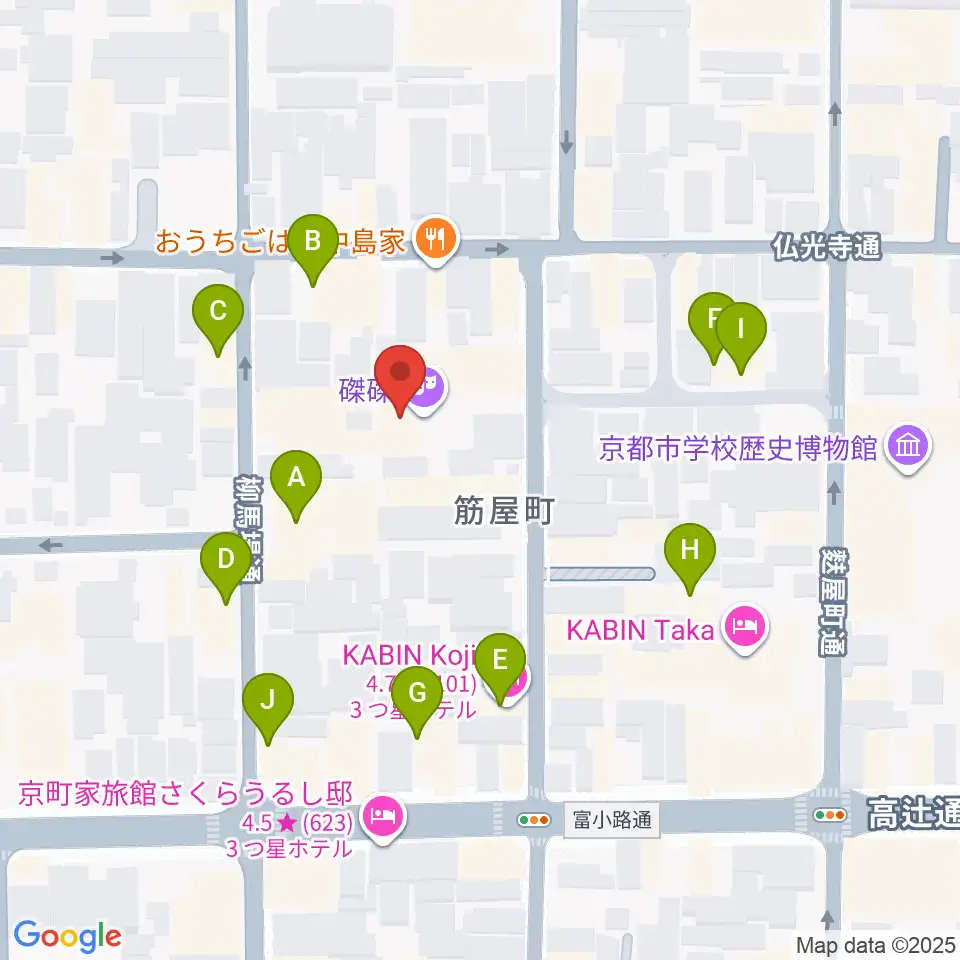磔磔周辺のホテル一覧地図
