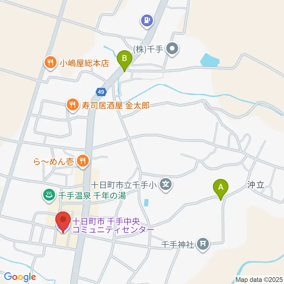 千手中央コミュニティセンター周辺のホテル一覧地図