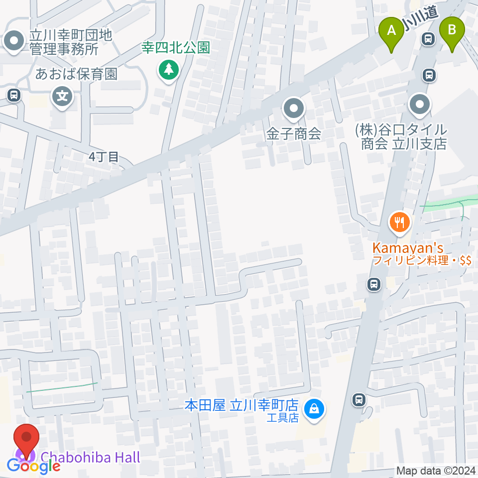 CHABOHIBA HALL（チャボヒバホール）周辺のホテル一覧地図