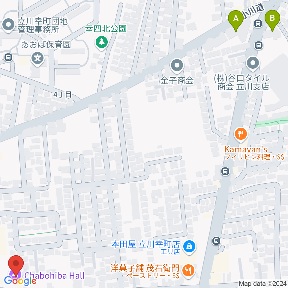 CHABOHIBA HALL（チャボヒバホール）周辺のホテル一覧地図