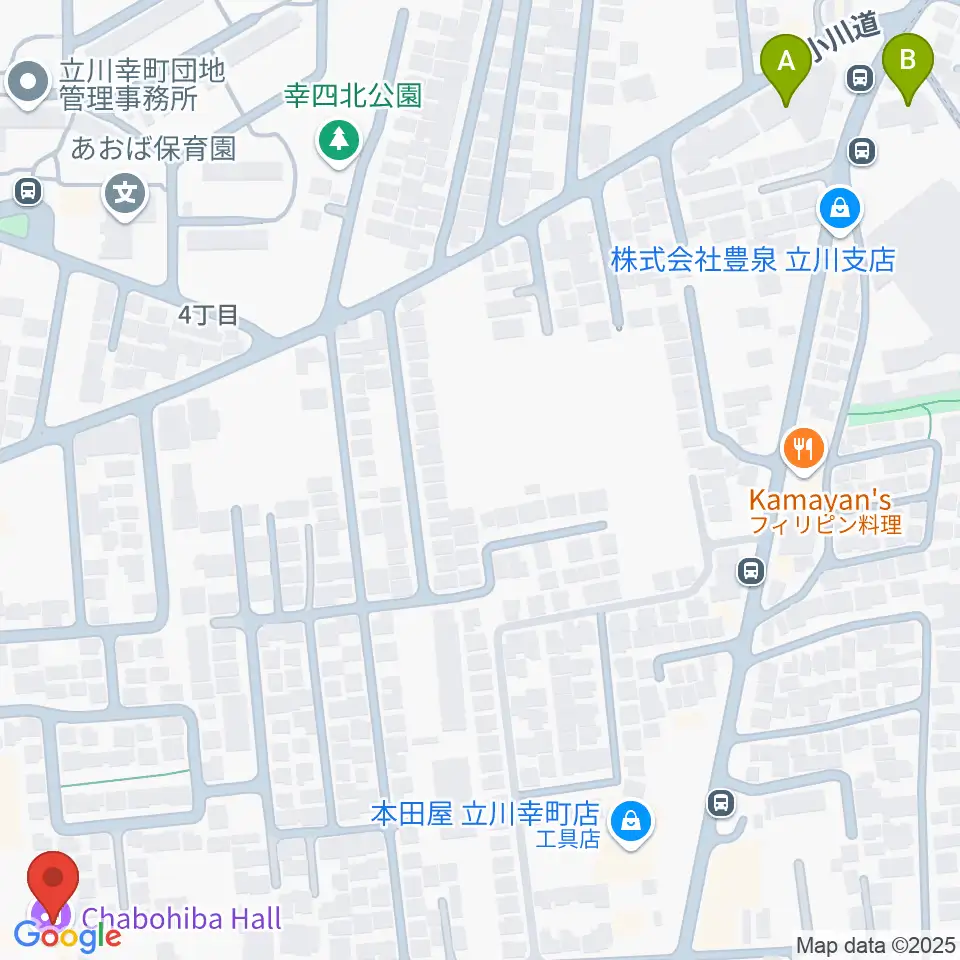 CHABOHIBA HALL（チャボヒバホール）周辺のホテル一覧地図