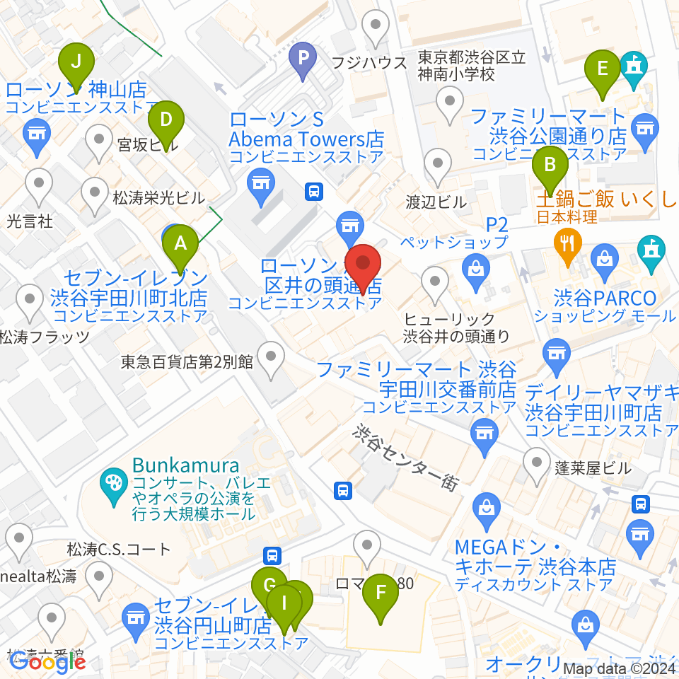 Lavocボーカル教室 渋谷校周辺のホテル一覧地図