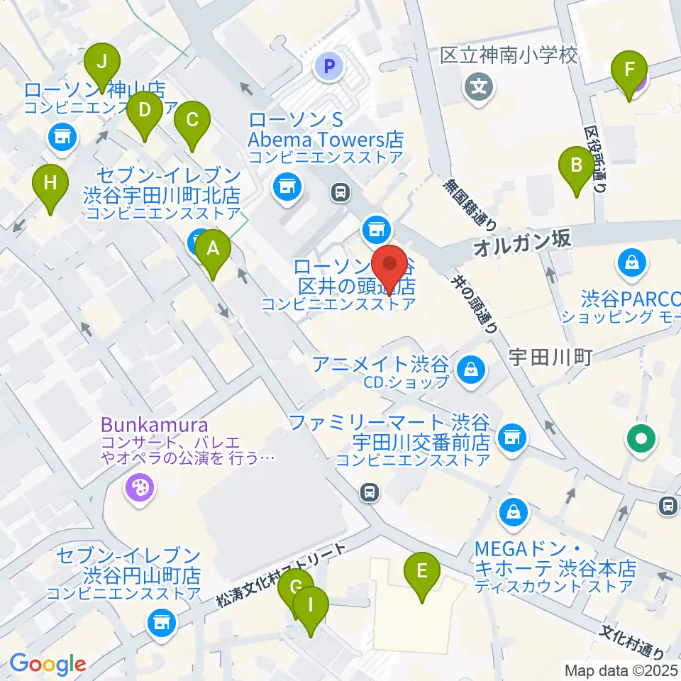 Lavocボーカル教室 渋谷校周辺のホテル一覧地図