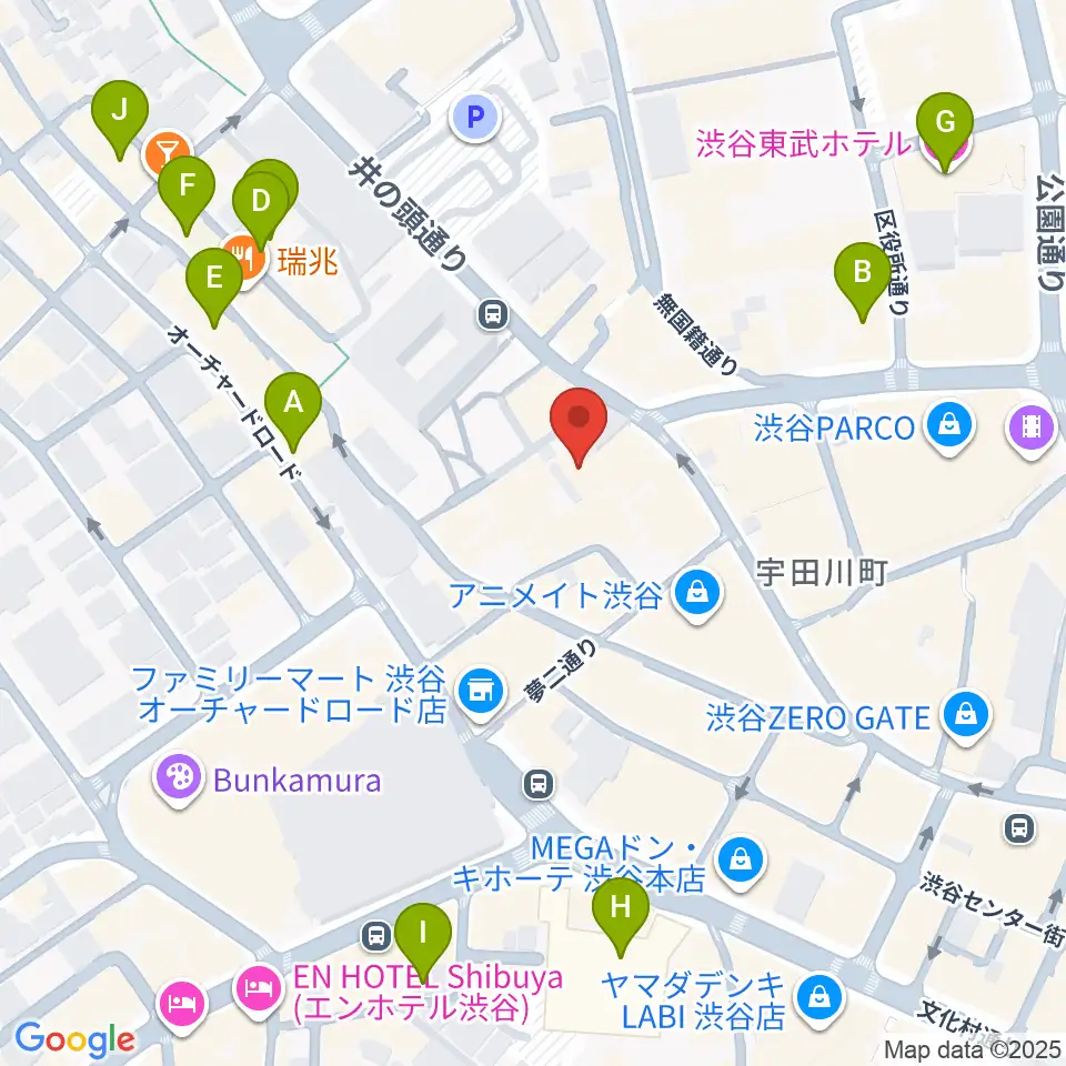 Lavocボーカル教室周辺のホテル一覧地図