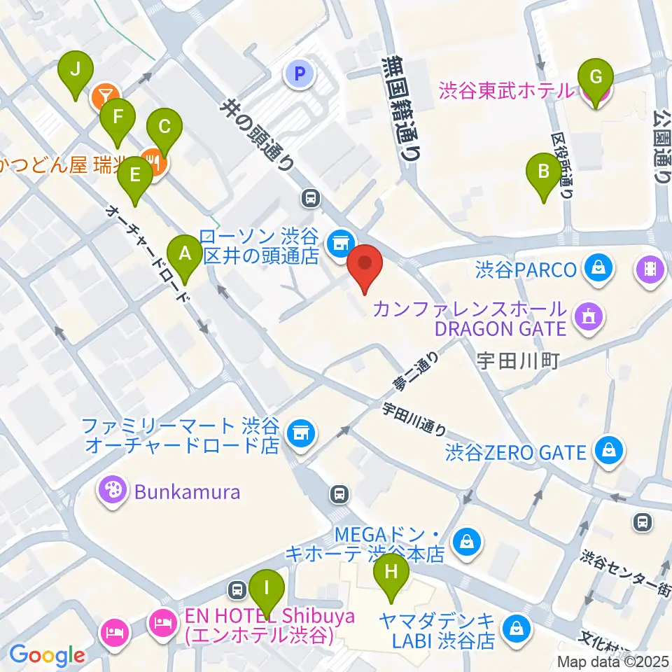 Lavocボーカル教室周辺のホテル一覧地図