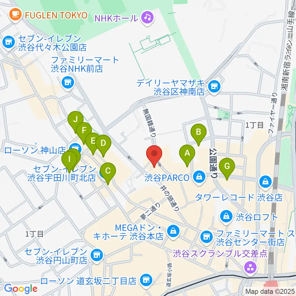 マザーズ・レコード周辺のホテル一覧地図