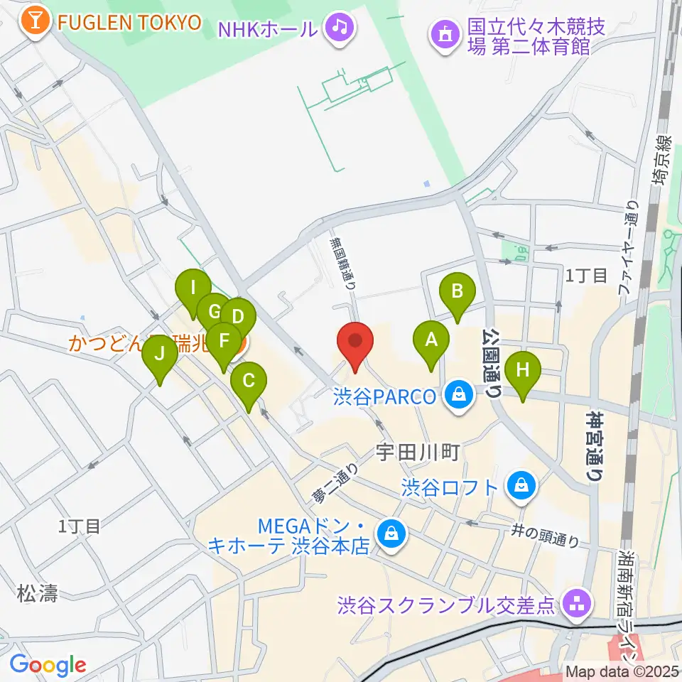 マザーズ・レコード周辺のホテル一覧地図