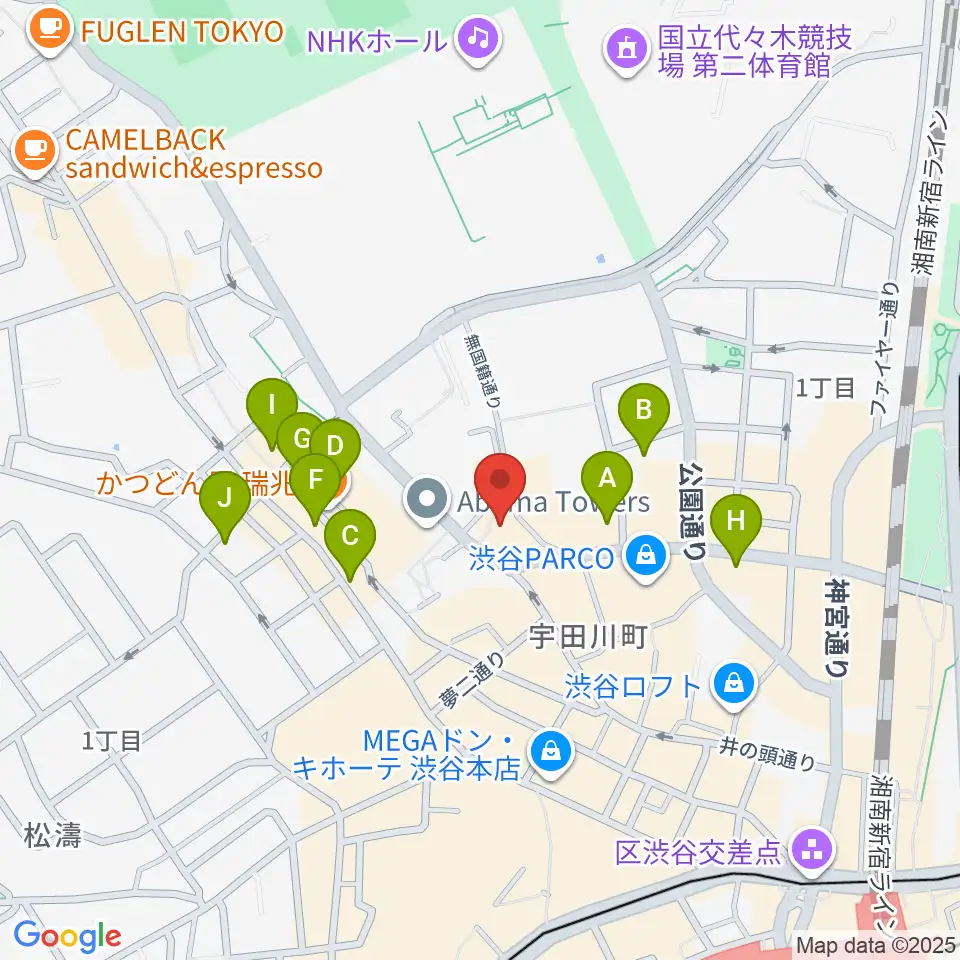 マザーズ・レコード周辺のホテル一覧地図