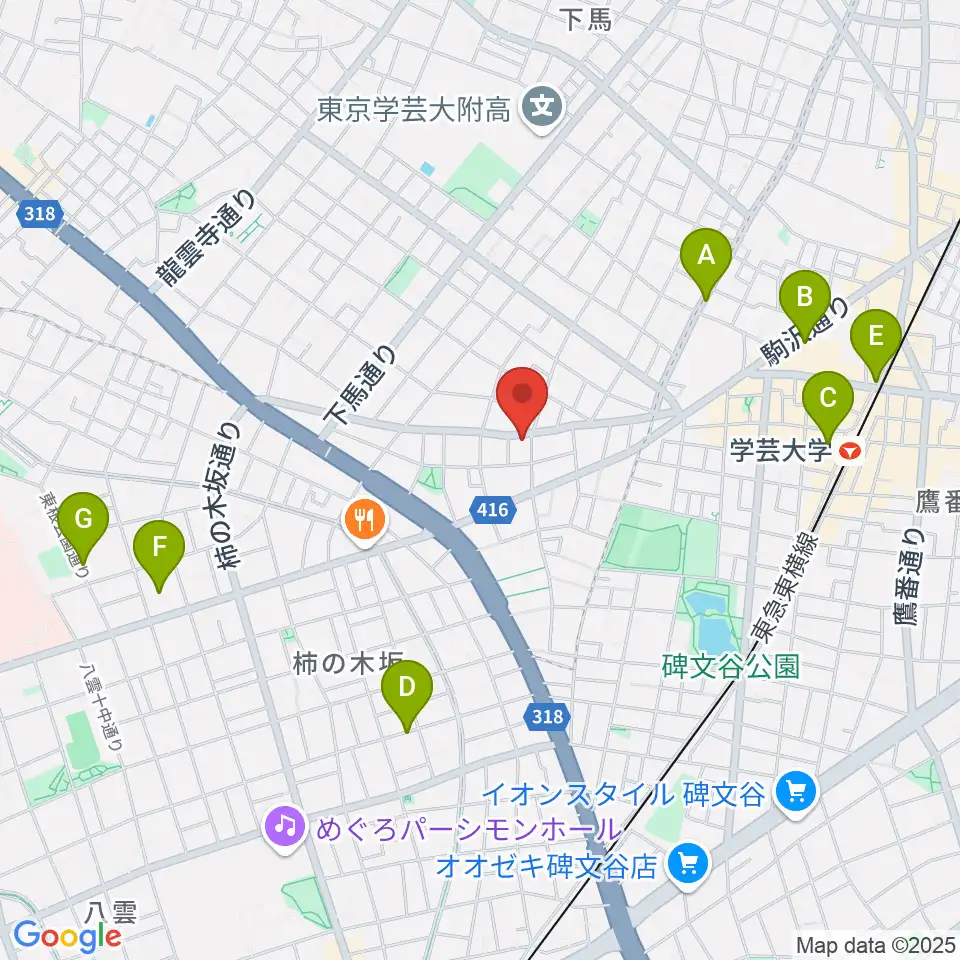 アプリーレ音楽教室周辺のホテル一覧地図