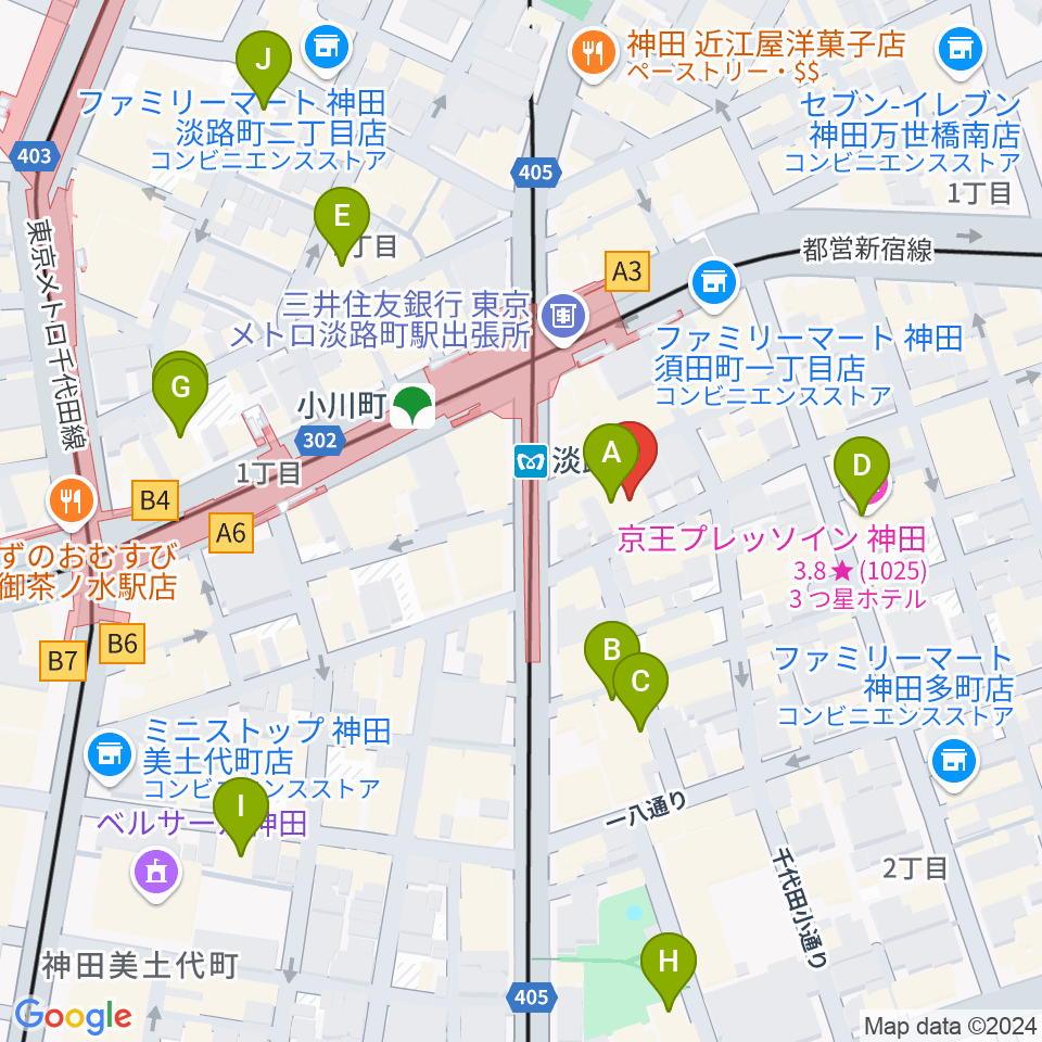 神田THE SHOJIMARU周辺のホテル一覧地図