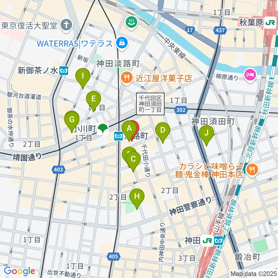 神田THE SHOJIMARU周辺のホテル一覧地図
