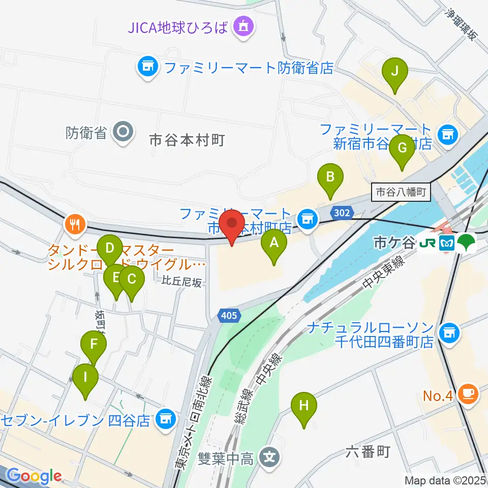 四谷ハニーバースト周辺のホテル一覧地図