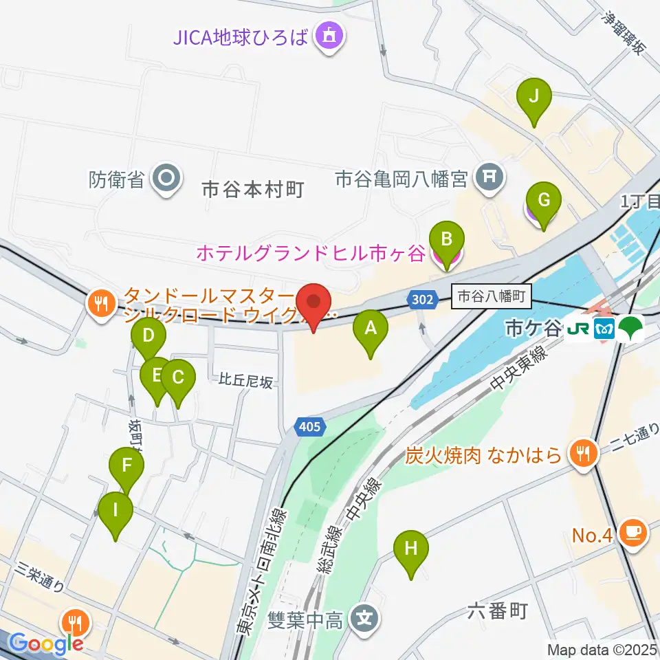四谷ハニーバースト周辺のホテル一覧地図