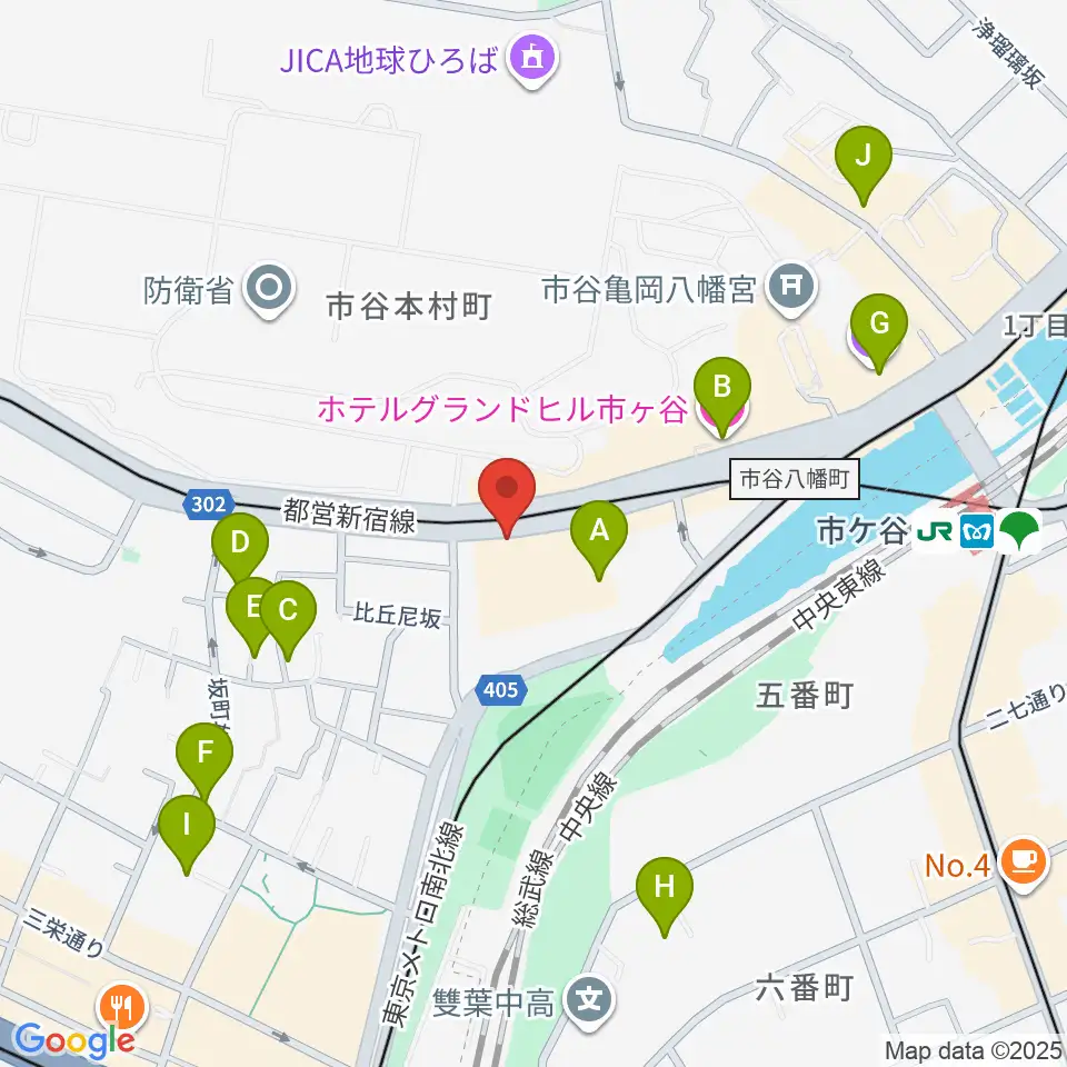 四谷ハニーバースト周辺のホテル一覧地図