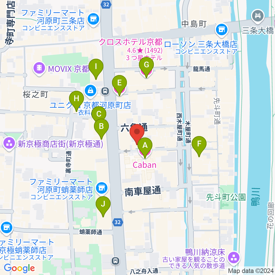 音まかす周辺のホテル一覧地図