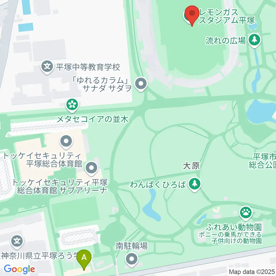 レモンガススタジアム平塚周辺のホテル一覧地図