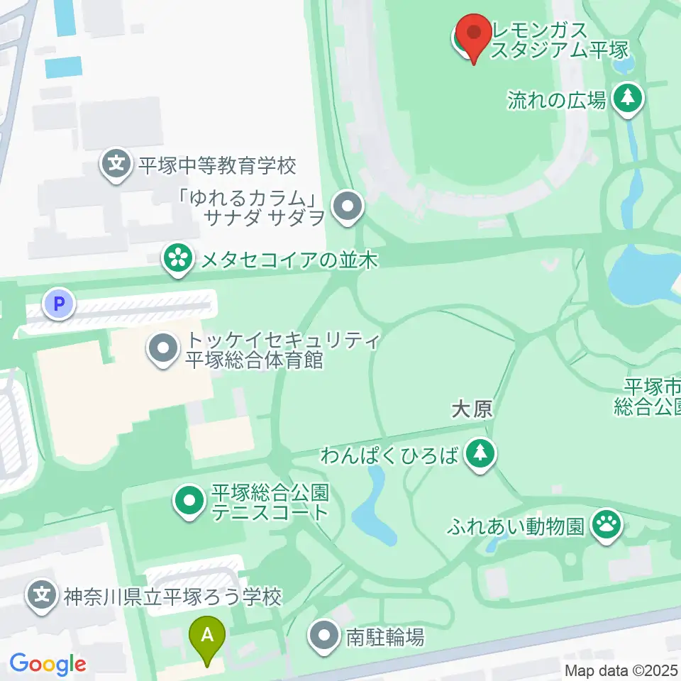 レモンガススタジアム平塚周辺のホテル一覧地図