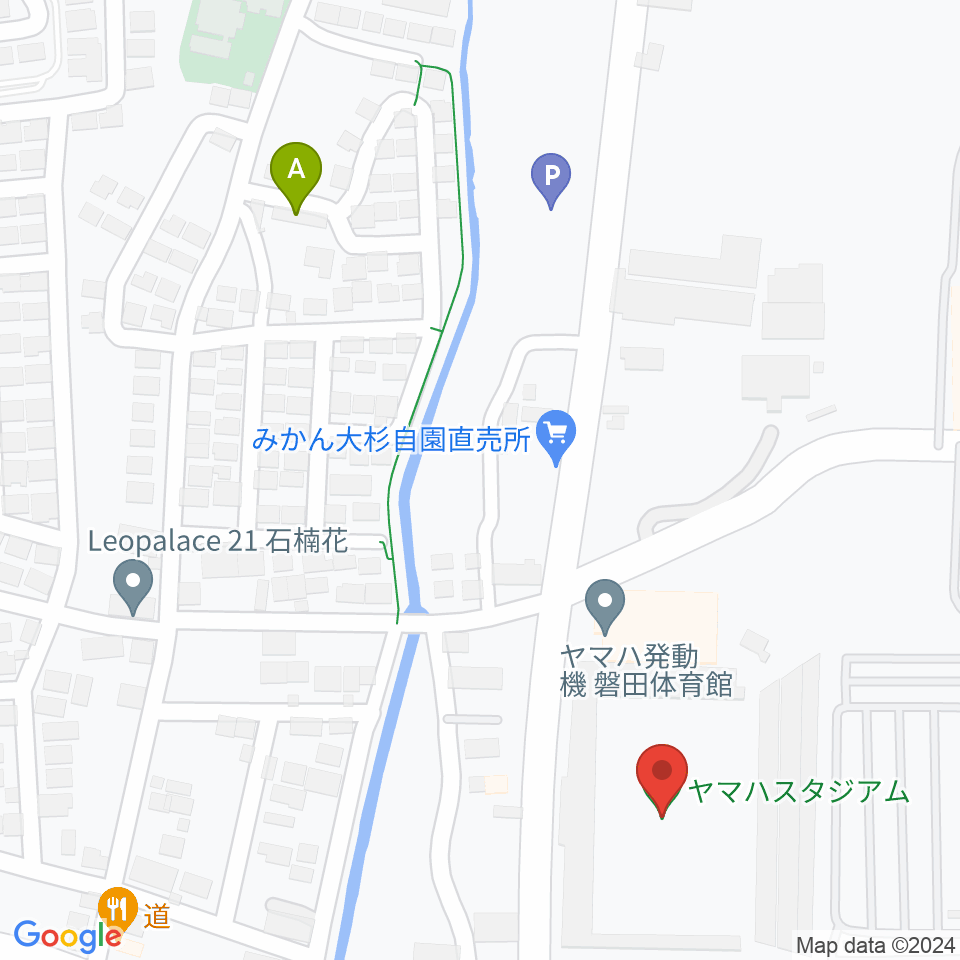 ヤマハスタジアム周辺のホテル一覧地図