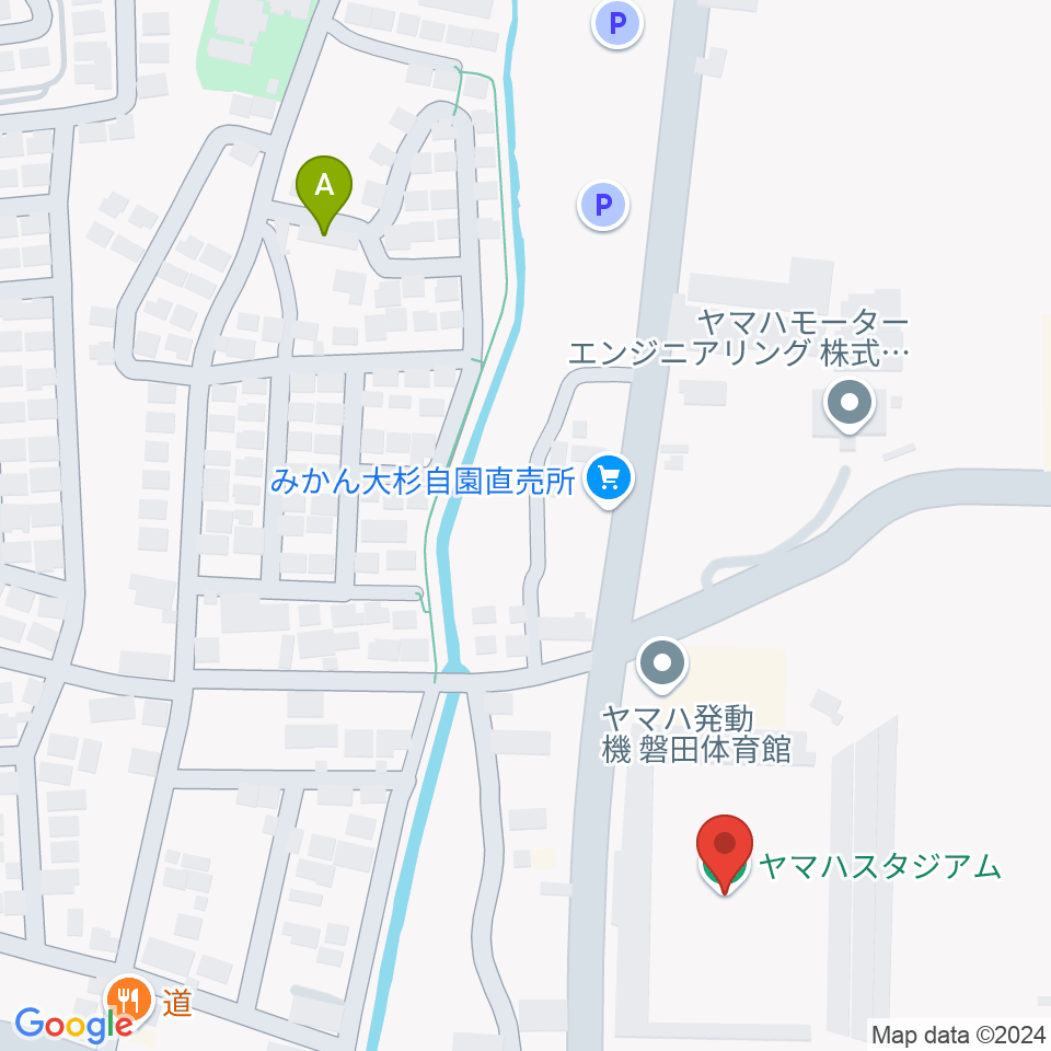 ヤマハスタジアム周辺のホテル一覧地図