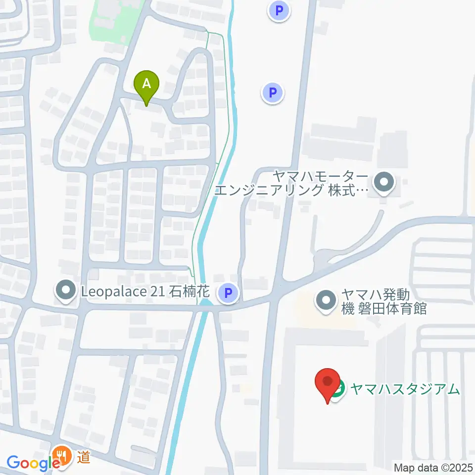 ヤマハスタジアム周辺のホテル一覧地図
