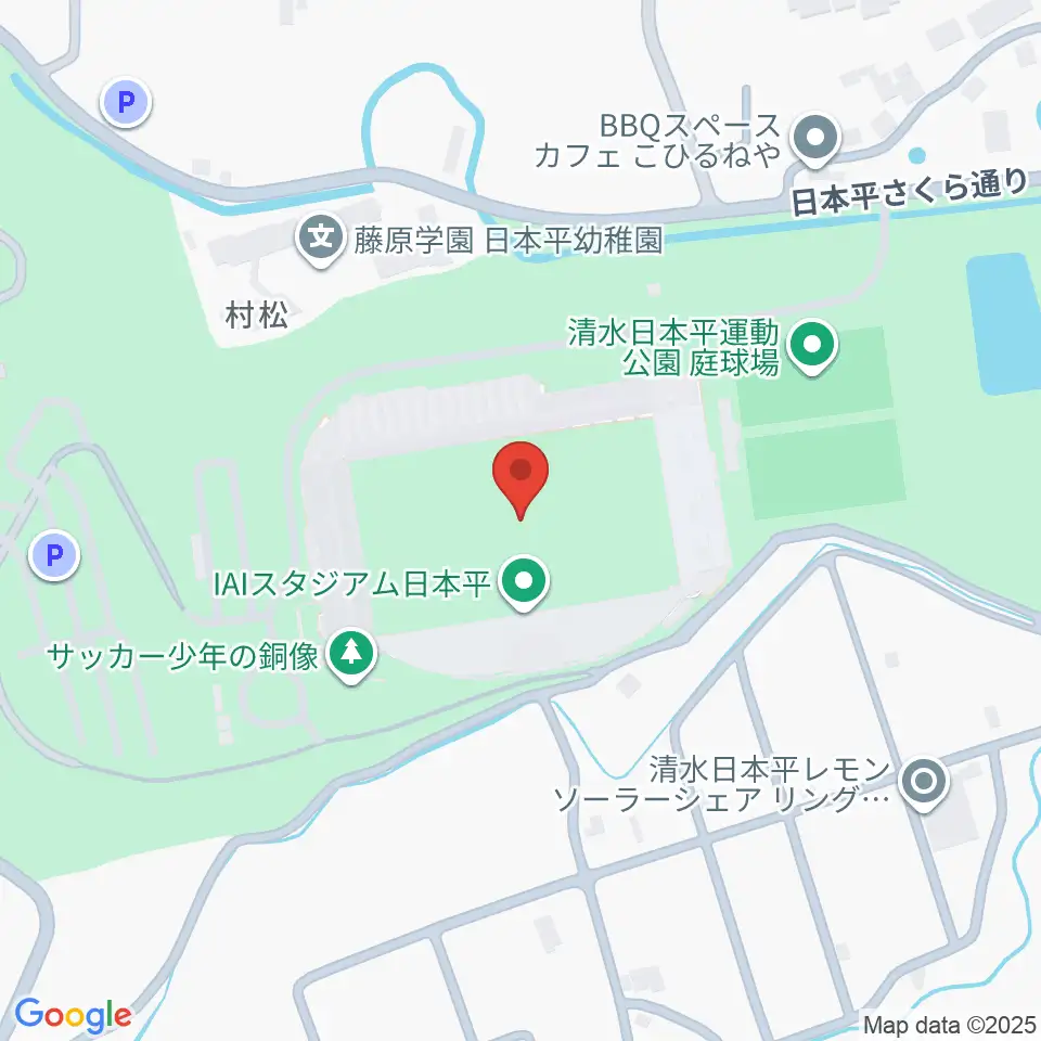 IAIスタジアム日本平周辺のホテル一覧地図
