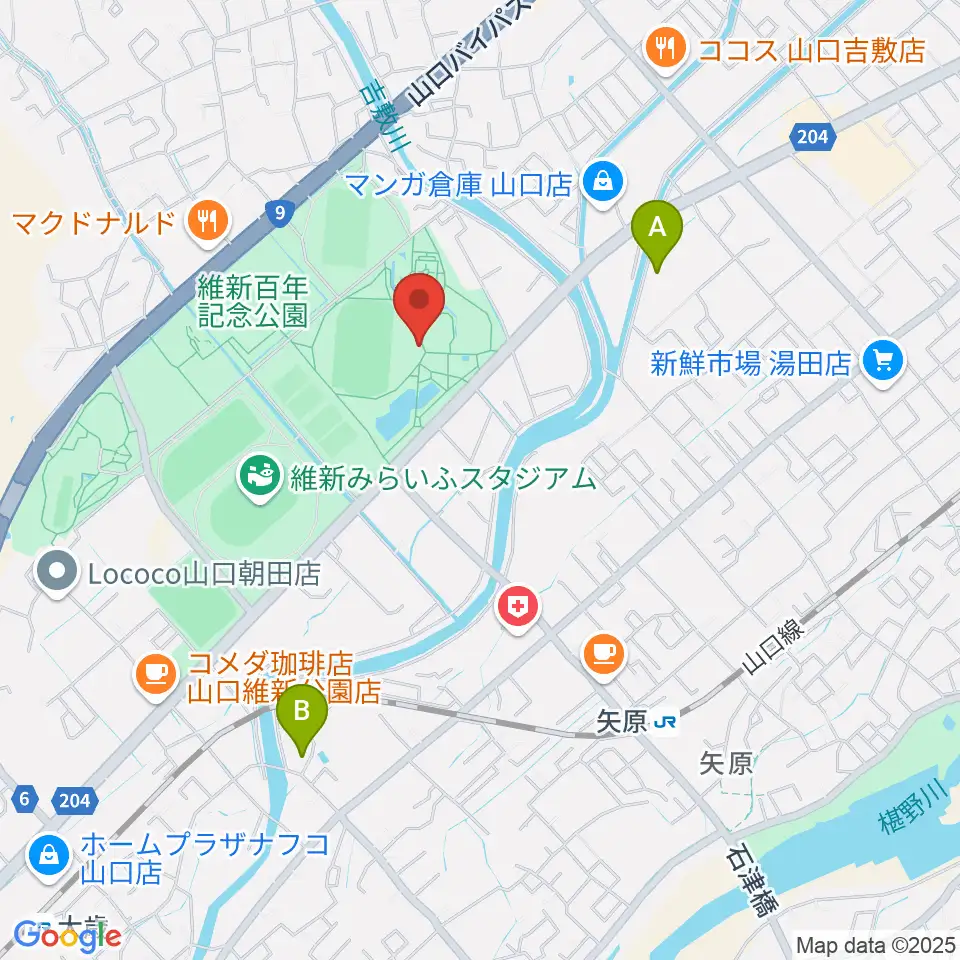 維新百年記念公園野外音楽堂 ビッグシェル周辺のホテル一覧地図
