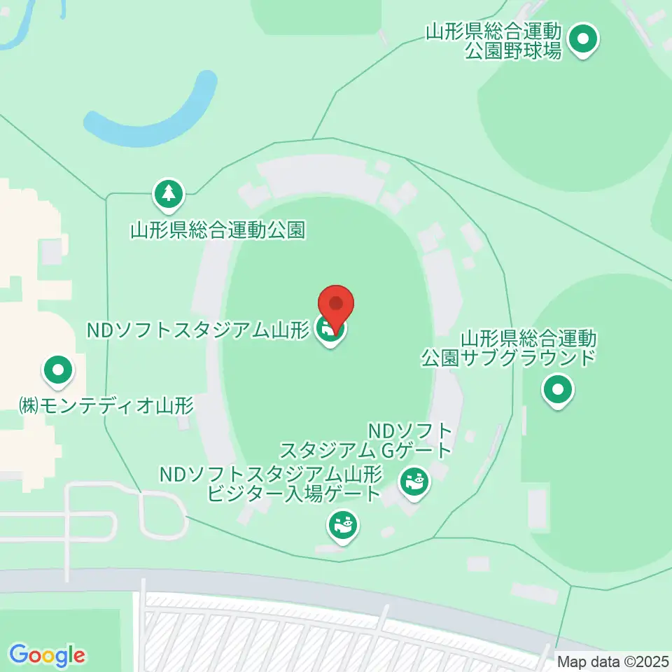 NDソフトスタジアム山形周辺のホテル一覧地図