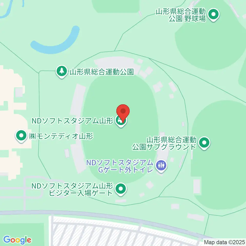 NDソフトスタジアム山形周辺のホテル一覧地図