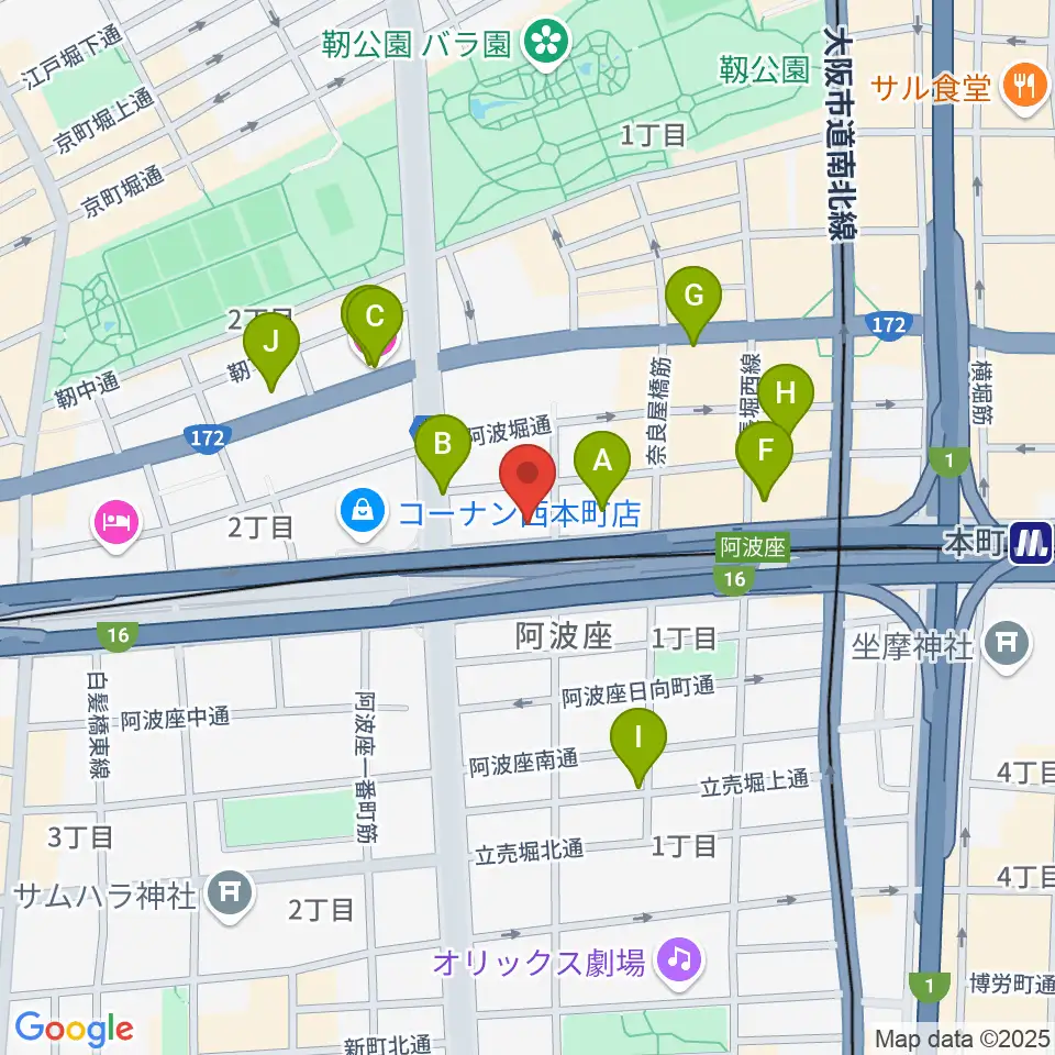 綺羅星ホール周辺のホテル一覧地図