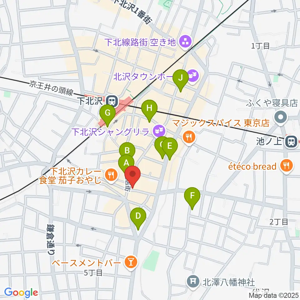 下北沢ラプソディー周辺のホテル一覧地図