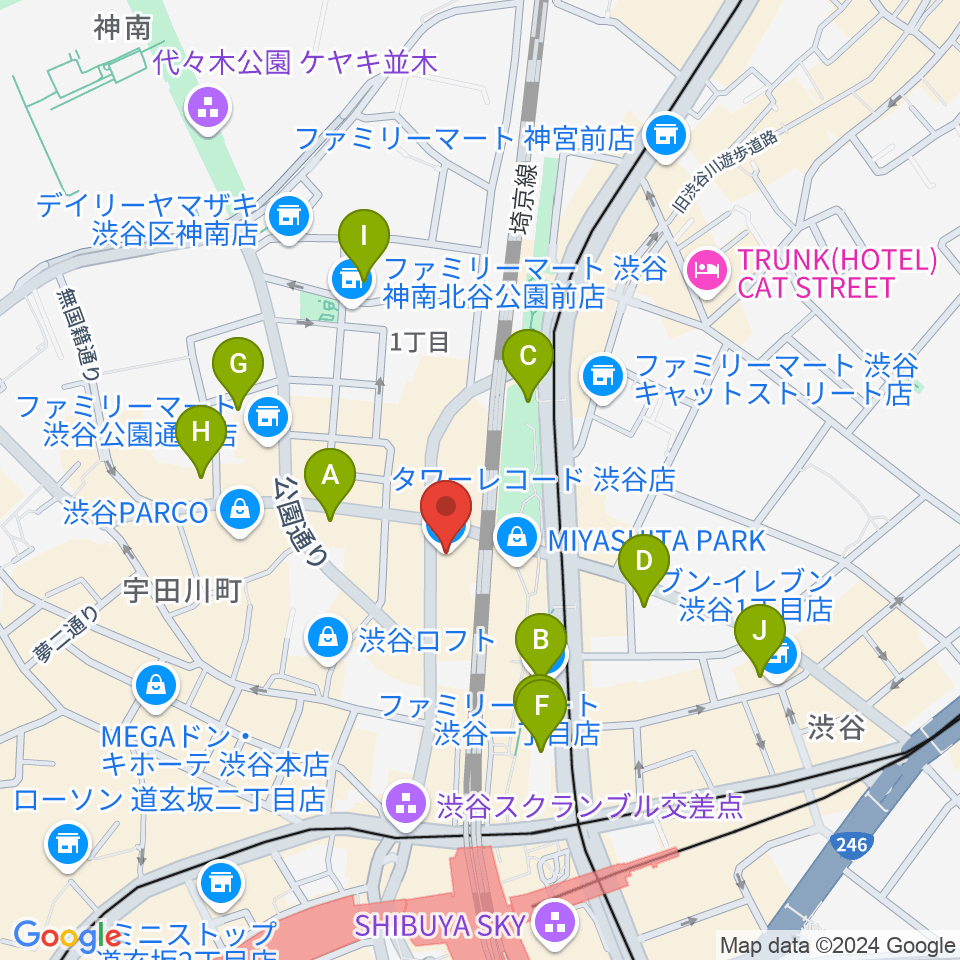 CUTUP STUDIO周辺のホテル一覧地図