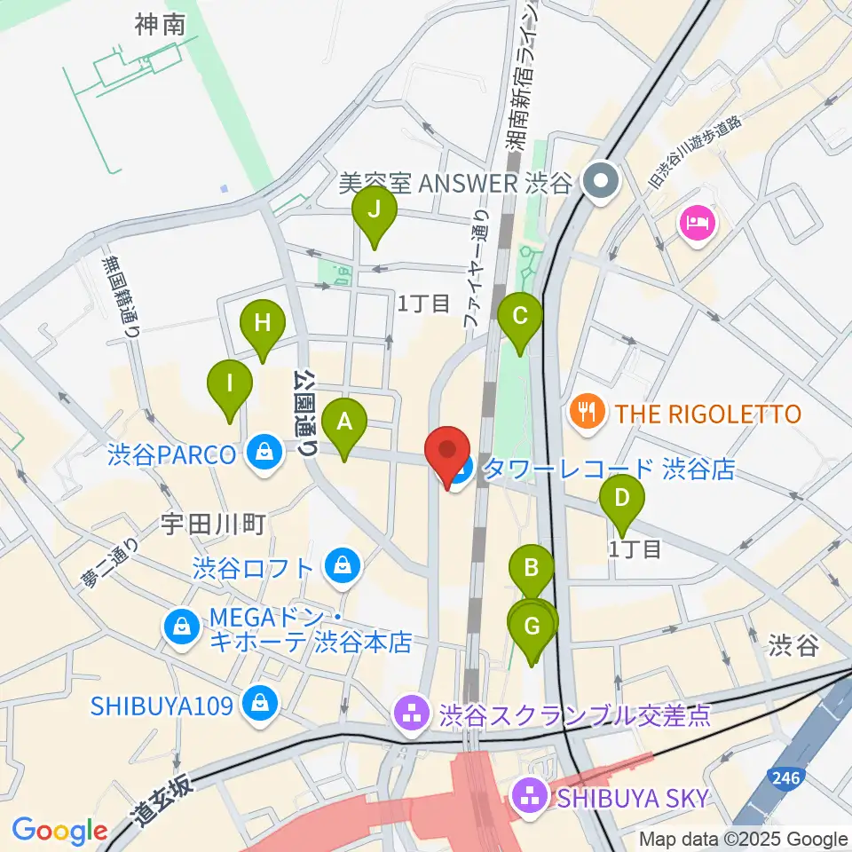 CUTUP STUDIO周辺のホテル一覧地図