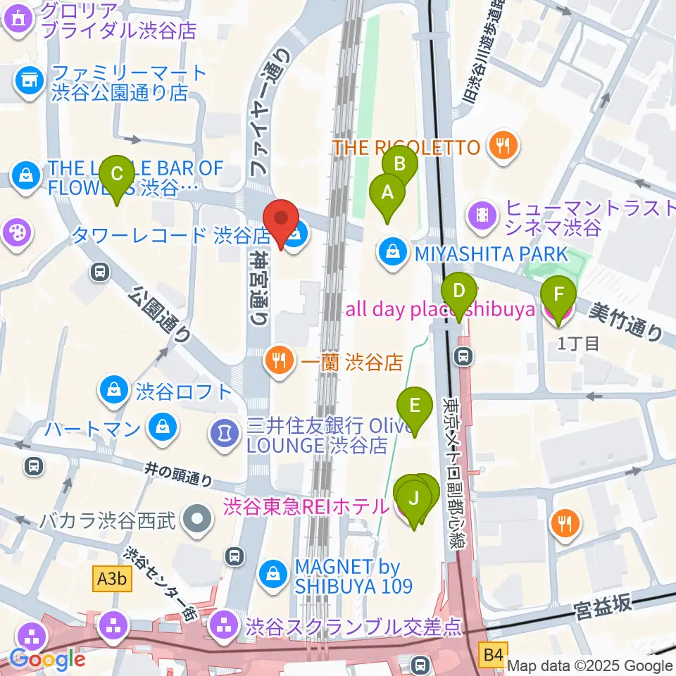 CUTUP STUDIO周辺のホテル一覧地図