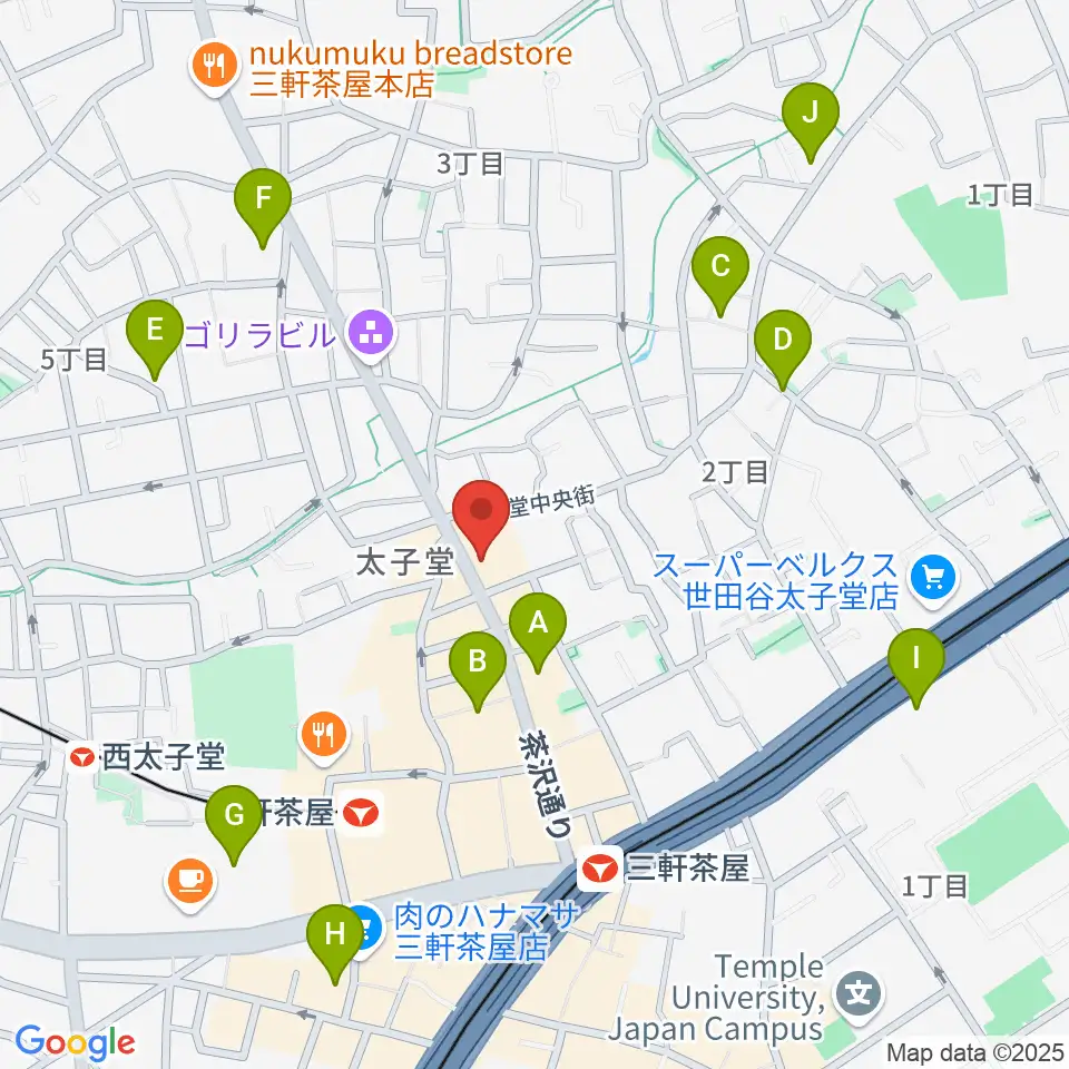 三軒茶屋come together周辺のホテル一覧地図