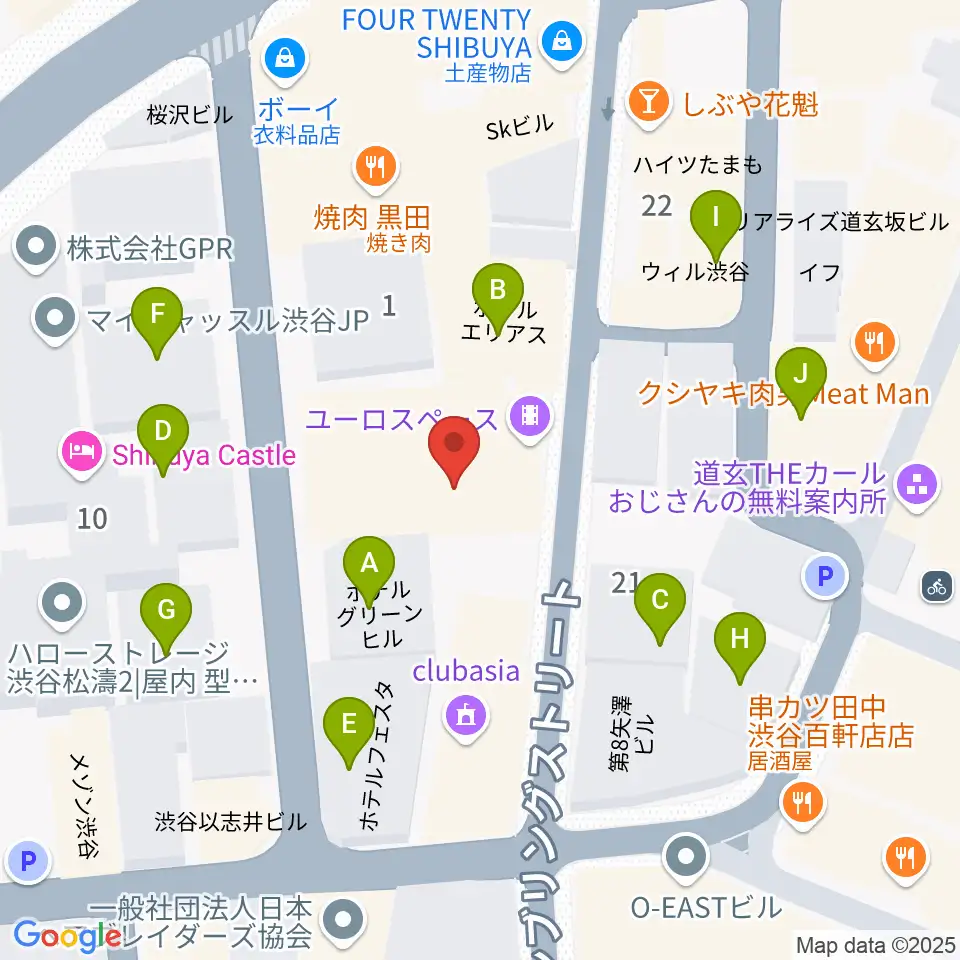 渋谷LOFT9周辺のホテル一覧地図