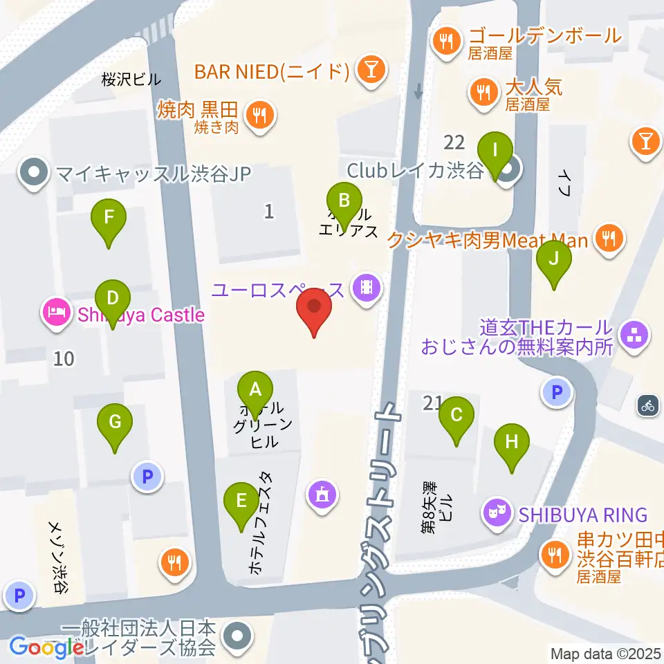 渋谷LOFT9周辺のホテル一覧地図