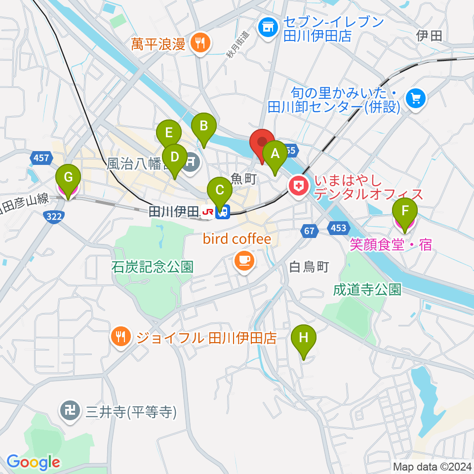 田川ダイアモンドムーン周辺のホテル一覧地図