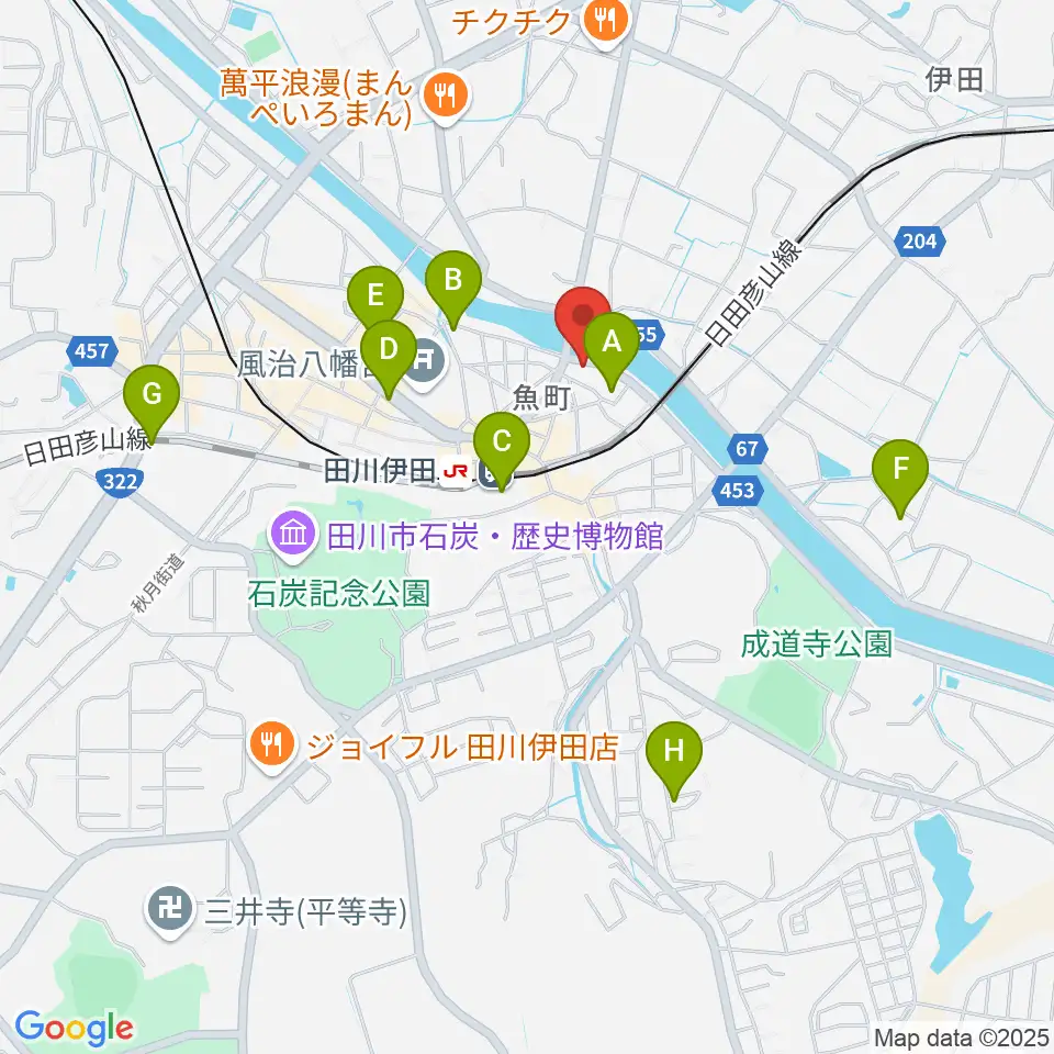 田川ダイアモンドムーン周辺のホテル一覧地図
