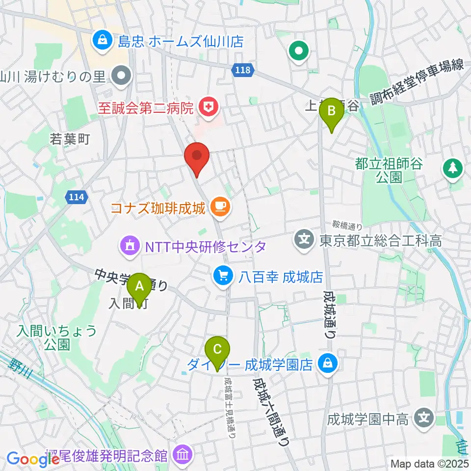 奏音の小箱周辺のホテル一覧地図