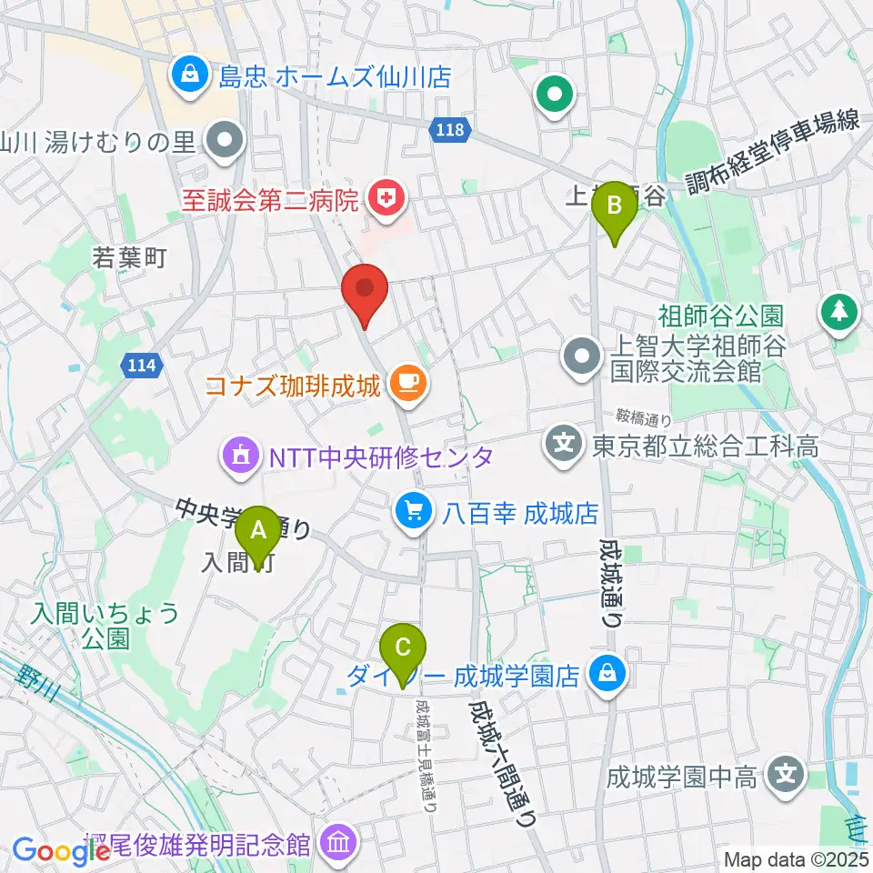 奏音の小箱周辺のホテル一覧地図