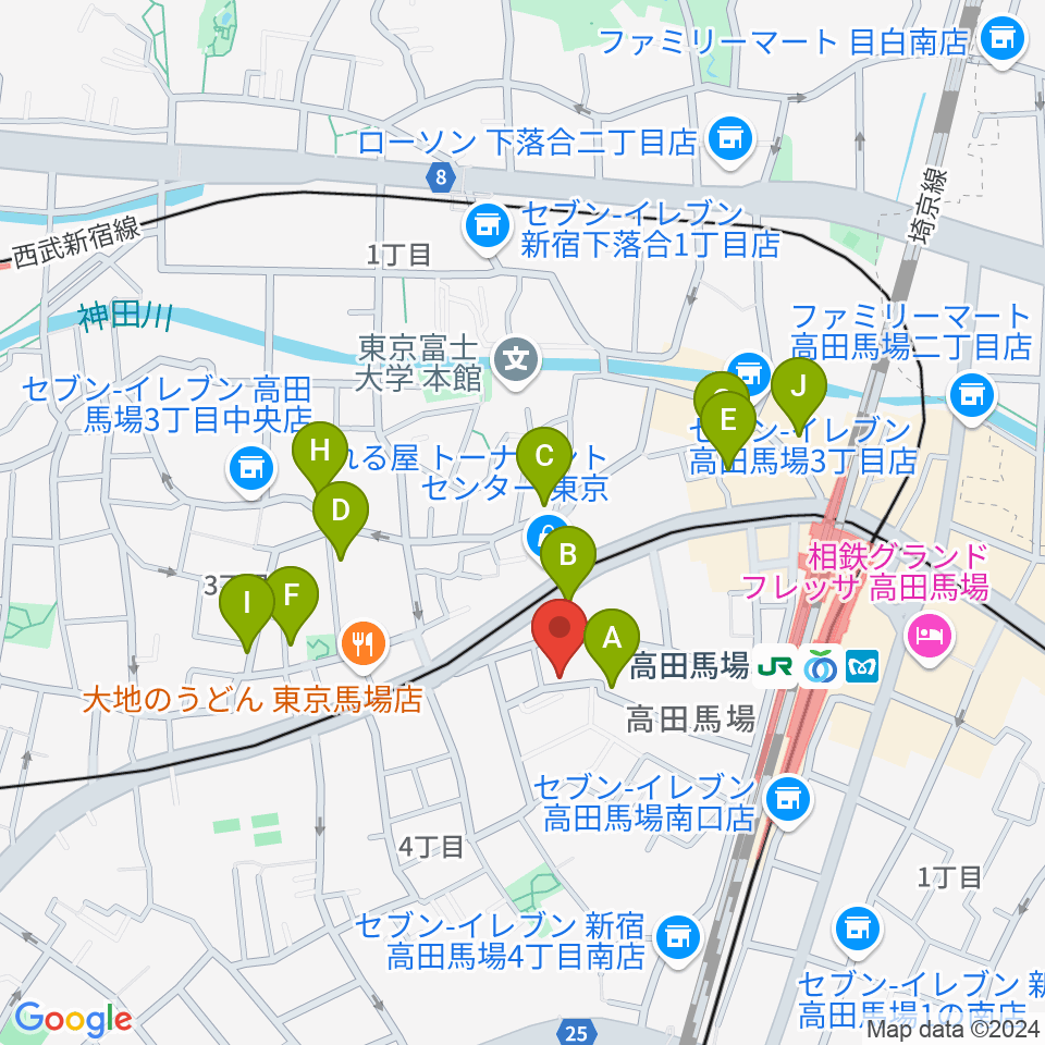 音部屋スクエア周辺のホテル一覧地図