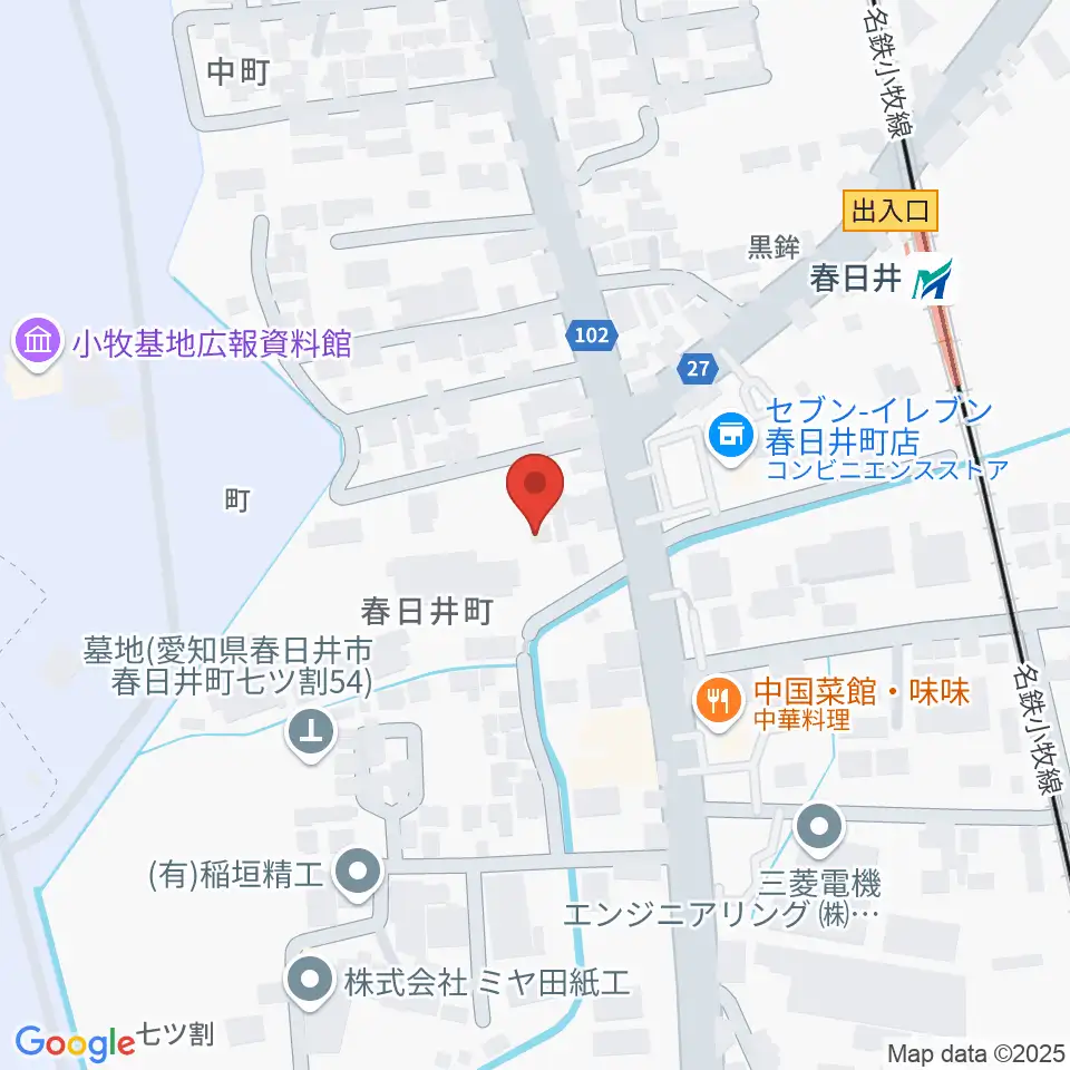音楽教室ココハ春日井校周辺のホテル一覧地図