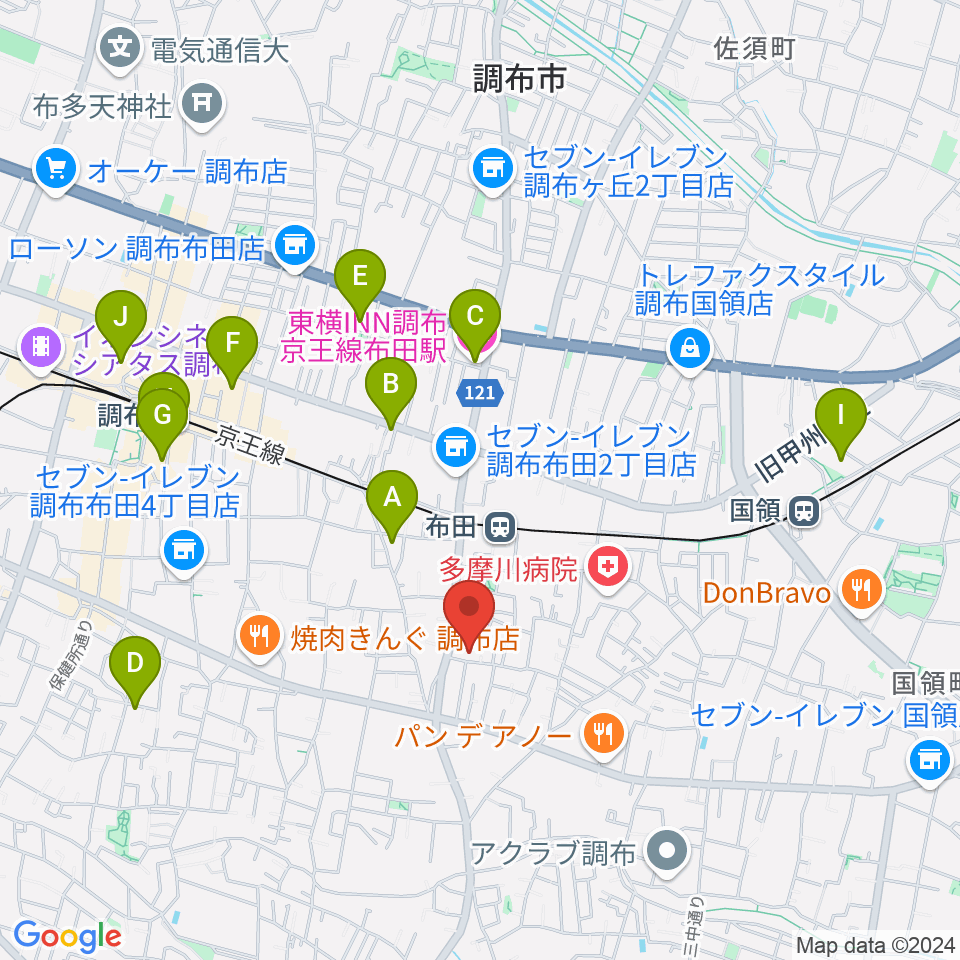 office DERZO周辺のホテル一覧地図