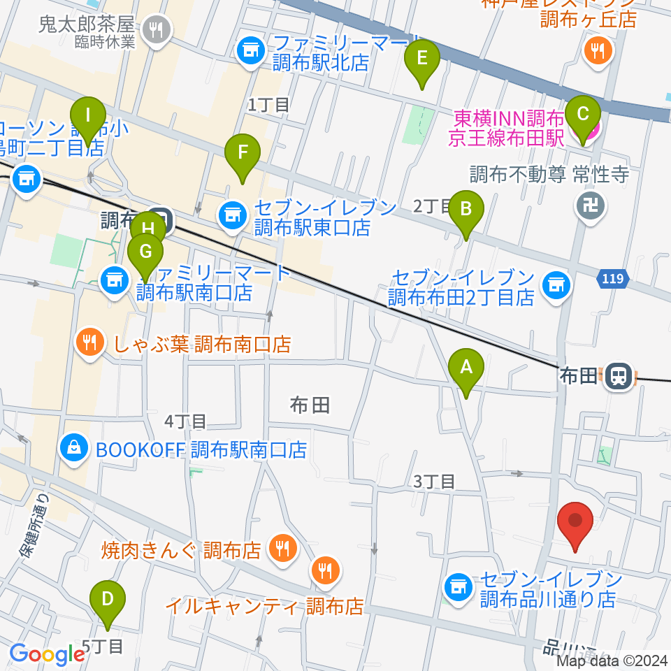 office DERZO周辺のホテル一覧地図