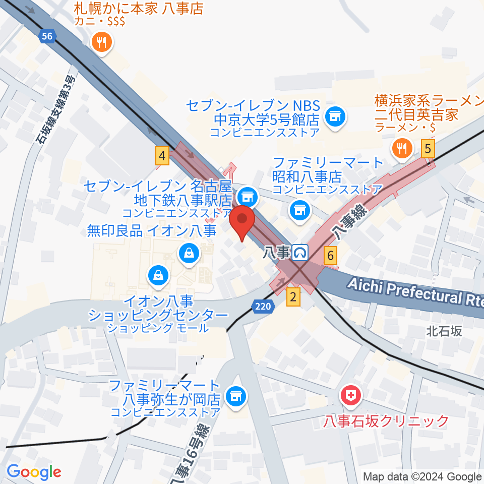 ポワンポワンスタジオ八事校周辺のホテル一覧地図