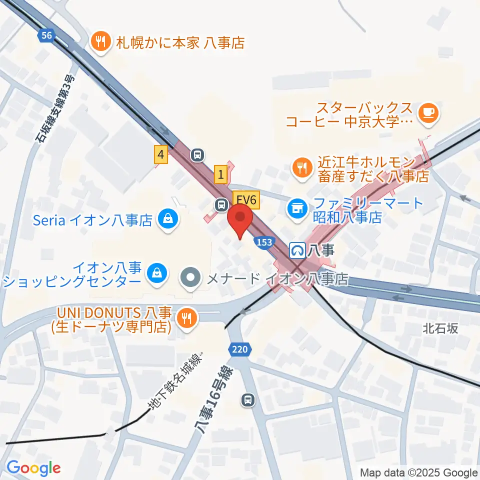 ポワンポワンスタジオ八事校周辺のホテル一覧地図