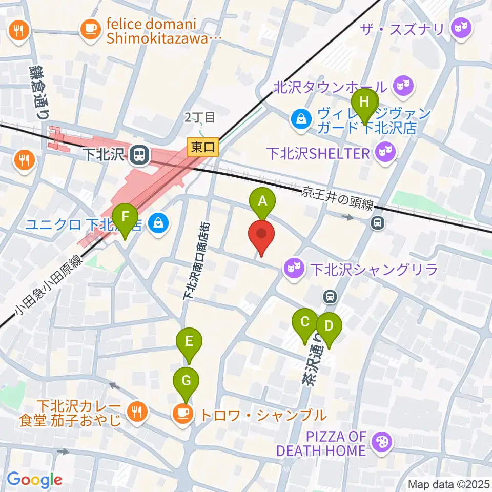 スクランブルズミュージックカレッジ下北沢校周辺のホテル一覧地図