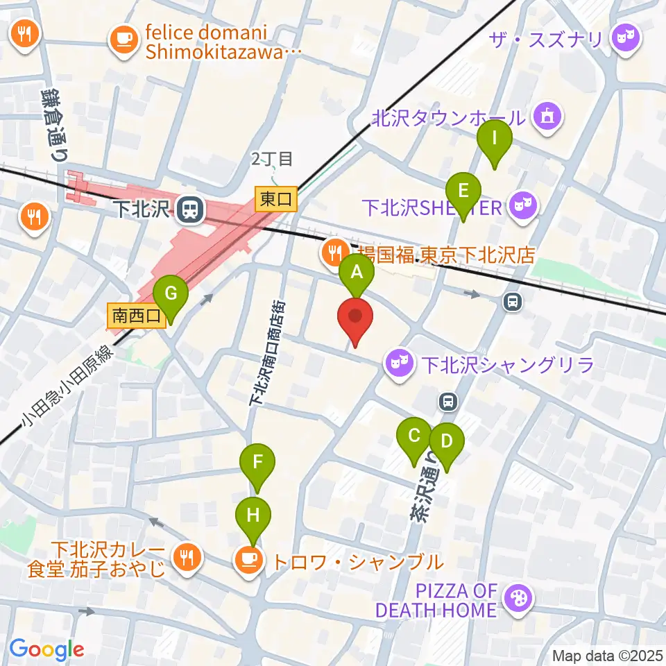スクランブルズミュージックカレッジ下北沢校周辺のホテル一覧地図