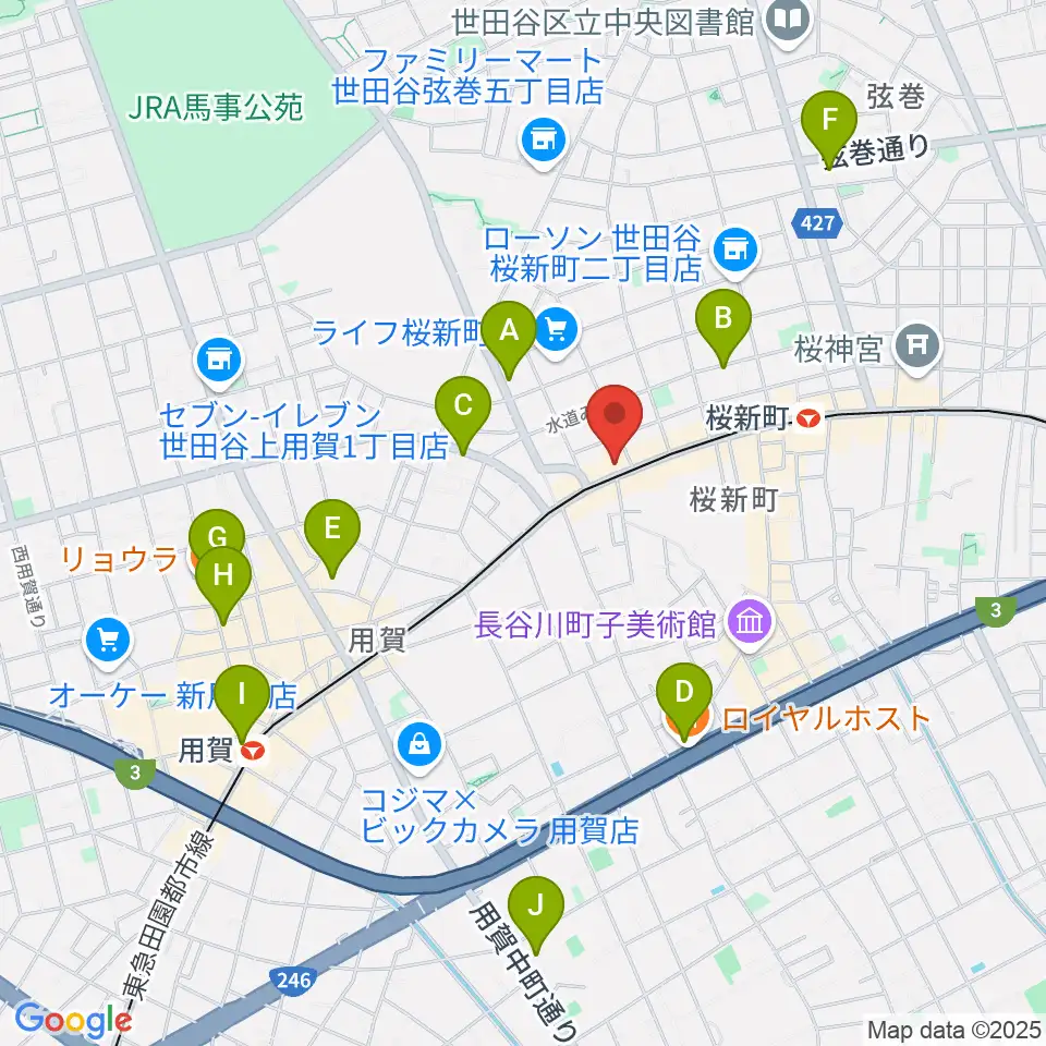 桜新町NEIGHBOR周辺のホテル一覧地図