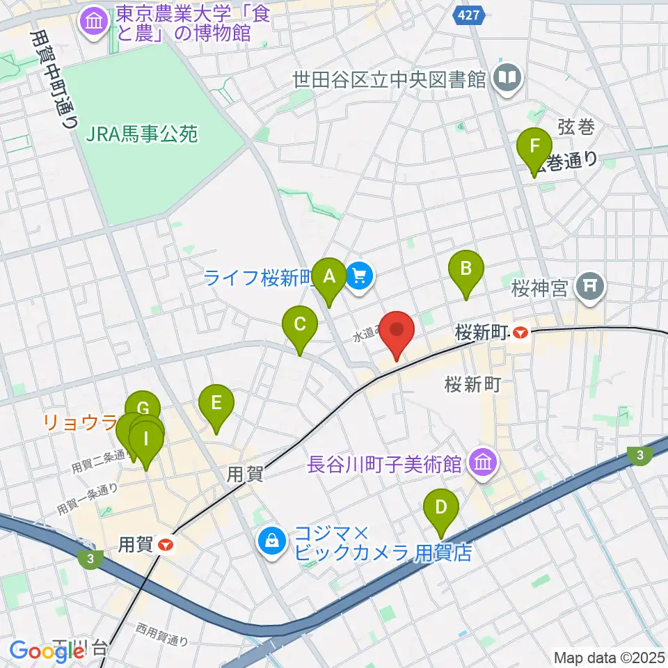 桜新町NEIGHBOR周辺のホテル一覧地図